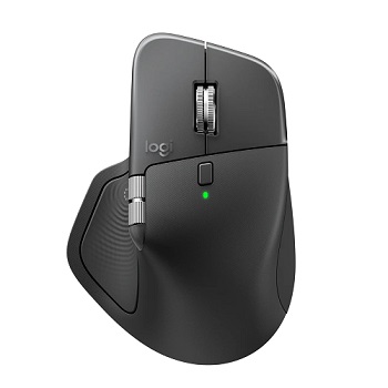 עכבר ארגונומי אלחוטי בלוטות' 8 לחצנים יד ימין שחור למשתמשי מק לוגי'טק Logitech MX Master 4 For Mac Wireless Bluetooth 8 Button Black Right Hand